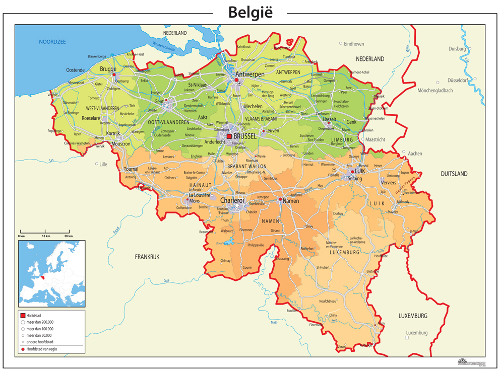 Image result for belgië kaart